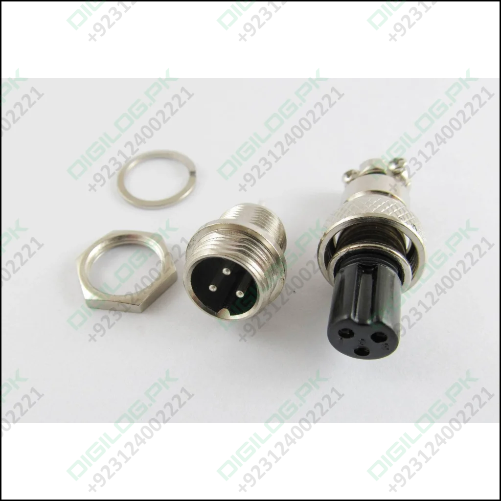 Xlr 3 Pin Cable Connector 16mm Chassis Mount 3pin Plug