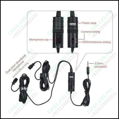 Yoga Dual Omni-directional Lavalier Microphone Bym1dm Camera